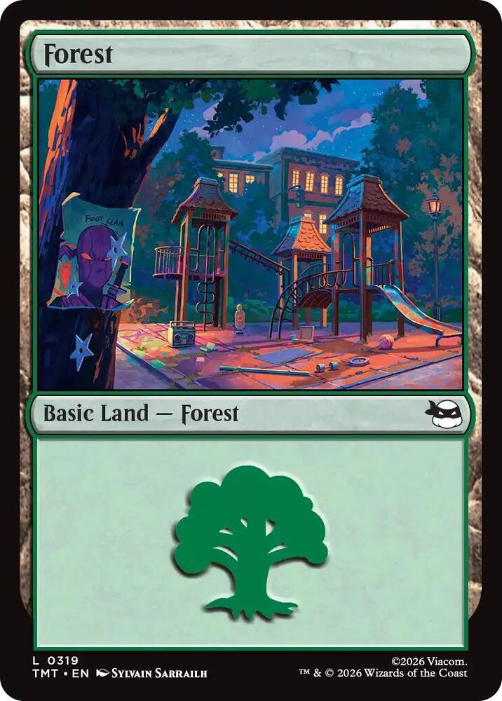Forest 319 card from Teenage Mutant Ninja Turtles