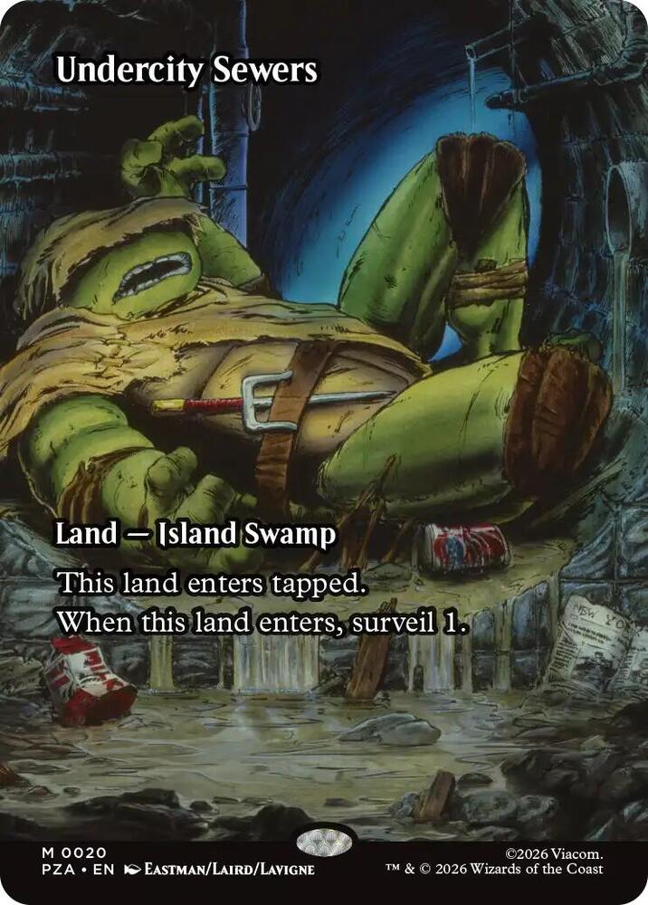 Undercity Sewers (Borderless) 20 card from Teenage Mutant Ninja Turtles Source Material