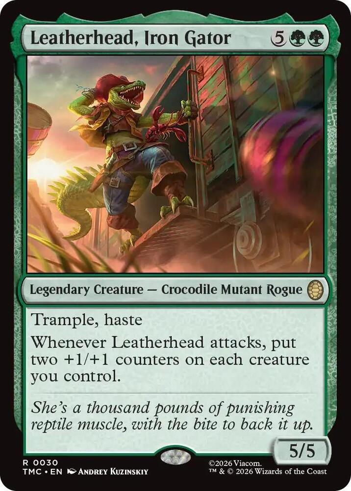 Leatherhead, Iron Gator 30 card from Commander: Teenage Mutant Ninja Turtles