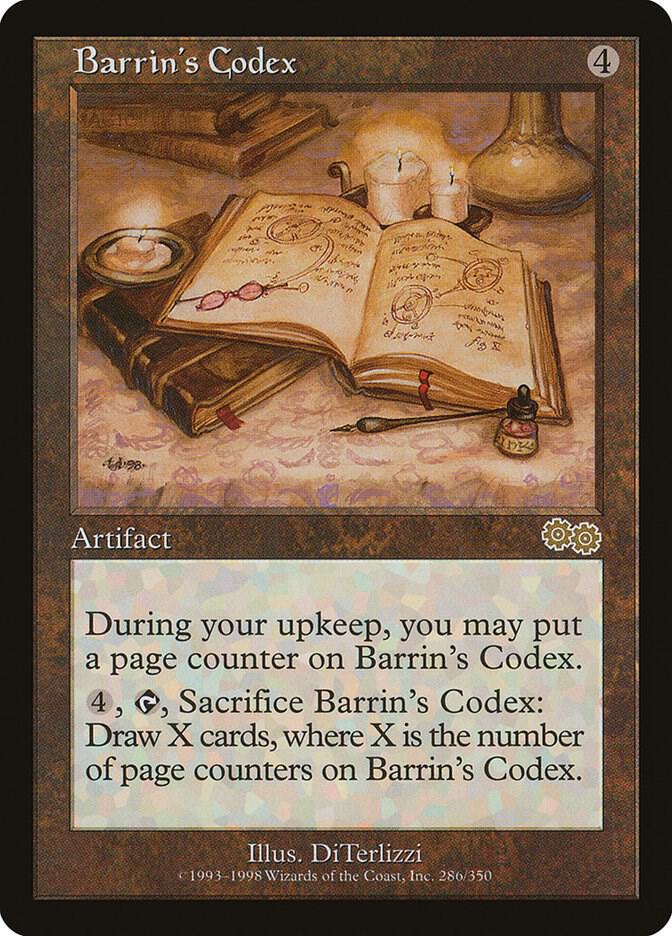 Barrin's Codex 286 card from Urza's Saga