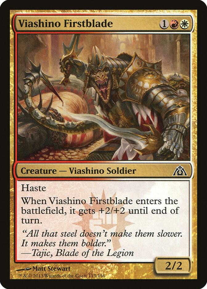 Viashino Firstblade 113 card from Dragon's Maze
