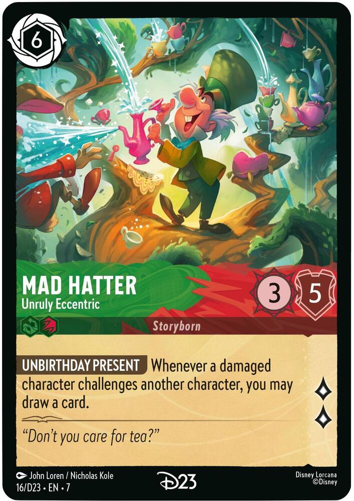 Mad Hatter - Unruly Eccentric 16 card from D23 Promos