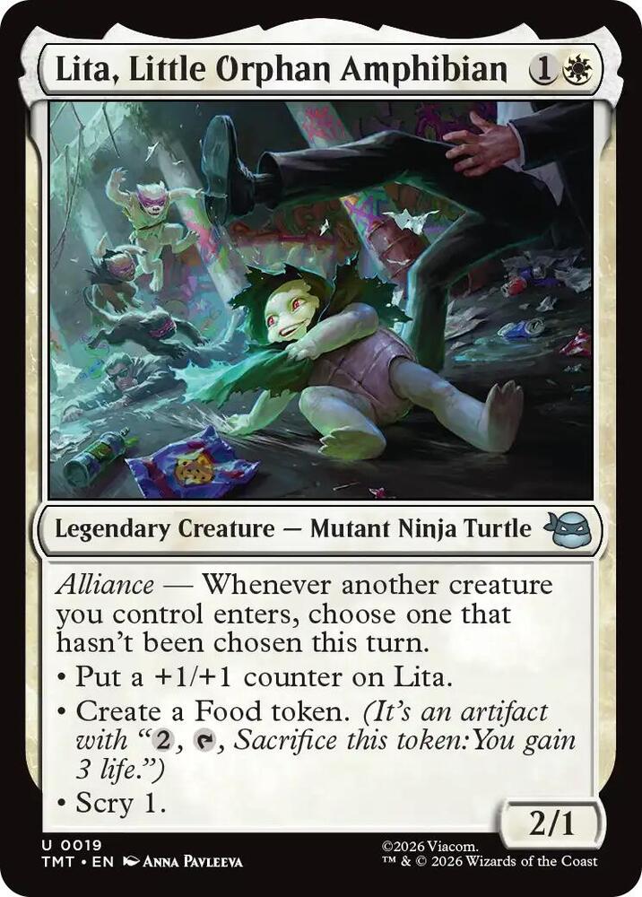 Lita, Little Orphan Amphibian 19 card from Teenage Mutant Ninja Turtles