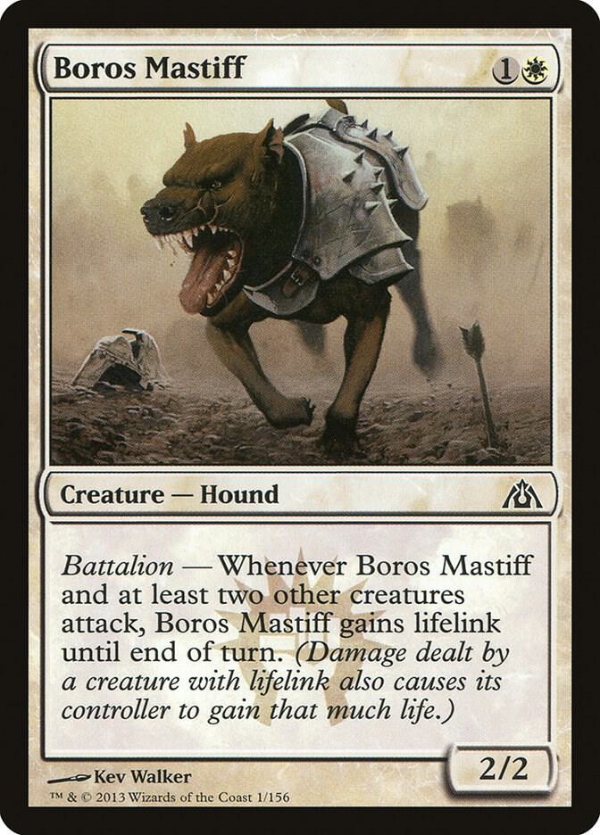 Boros Mastiff 1 card from Dragon's Maze