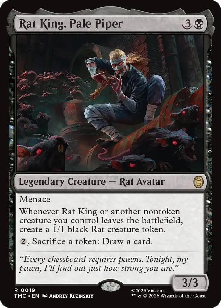Rat King, Pale Piper 19 card from Commander: Teenage Mutant Ninja Turtles