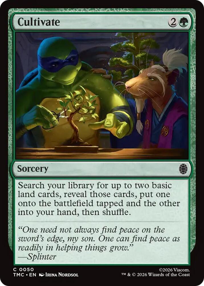 Cultivate 50 card from Commander: Teenage Mutant Ninja Turtles