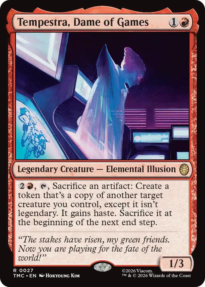 Tempestra, Dame of Games 27 card from Commander: Teenage Mutant Ninja Turtles