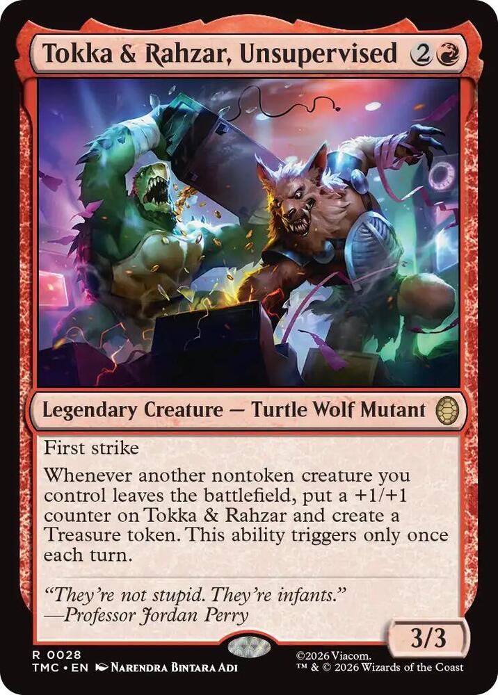 Tokka & Rahzar, Unsupervised 28 card from Commander: Teenage Mutant Ninja Turtles