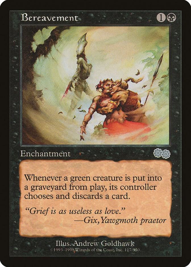 Bereavement 117 card from Urza's Saga
