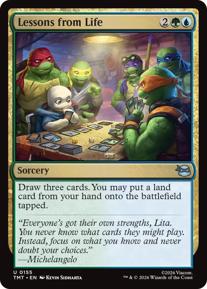 Lessons from Life 155 card from Teenage Mutant Ninja Turtles