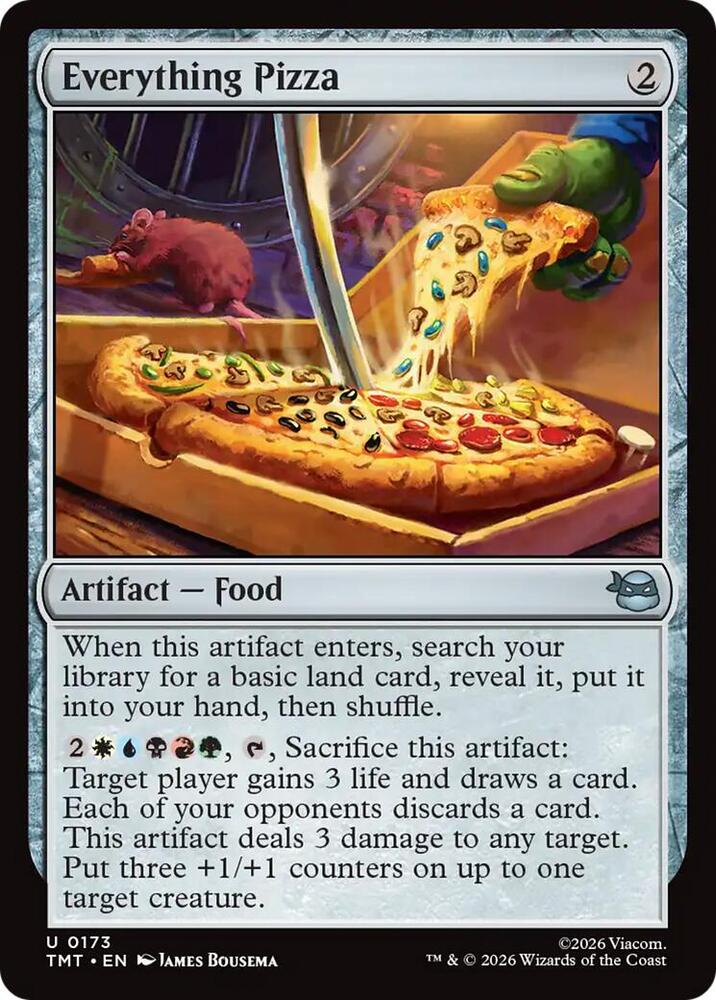 Everything Pizza 173 card from Teenage Mutant Ninja Turtles