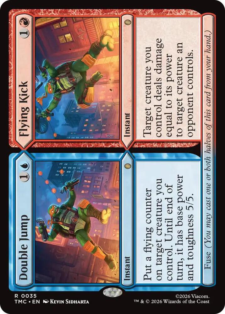 Double Jump // Flying Kick 35 card from Commander: Teenage Mutant Ninja Turtles