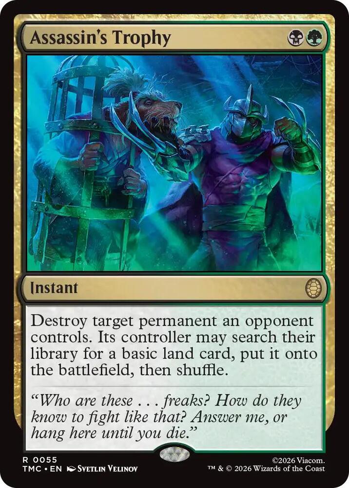 Assassin's Trophy 55 card from Commander: Teenage Mutant Ninja Turtles
