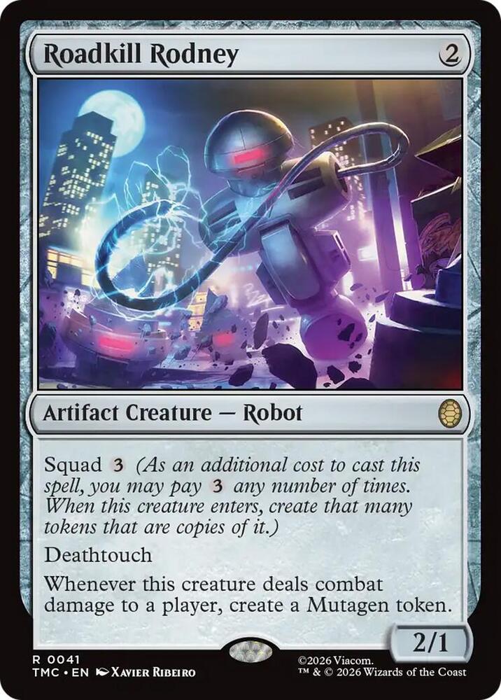 Roadkill Rodney 41 card from Commander: Teenage Mutant Ninja Turtles