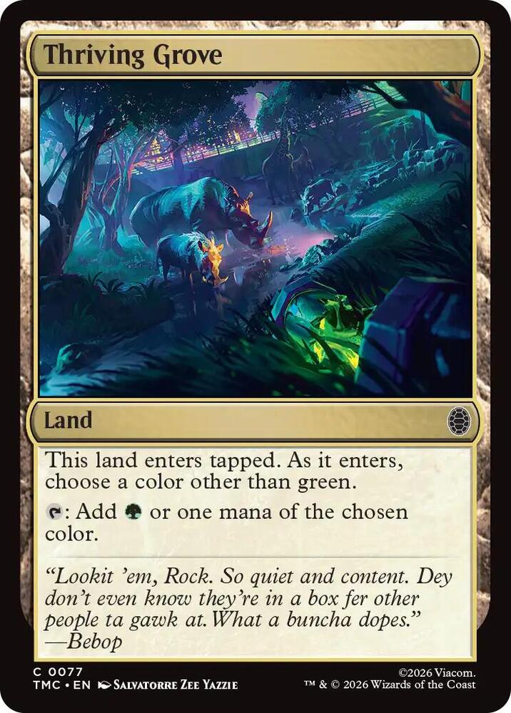 Thriving Grove 77 card from Commander: Teenage Mutant Ninja Turtles