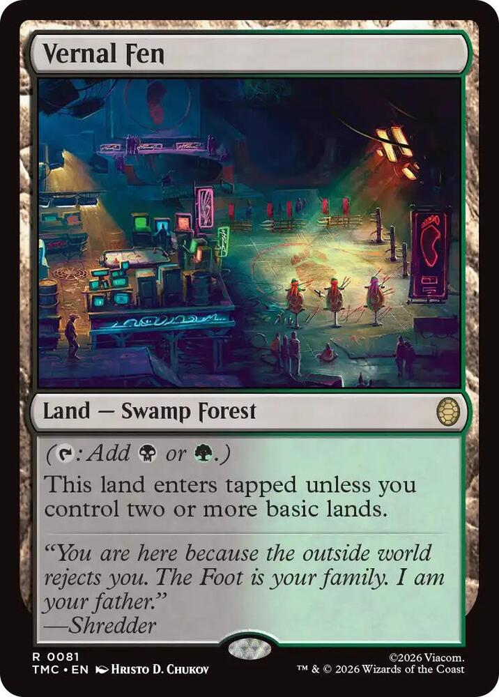 Vernal Fen 81 card from Commander: Teenage Mutant Ninja Turtles