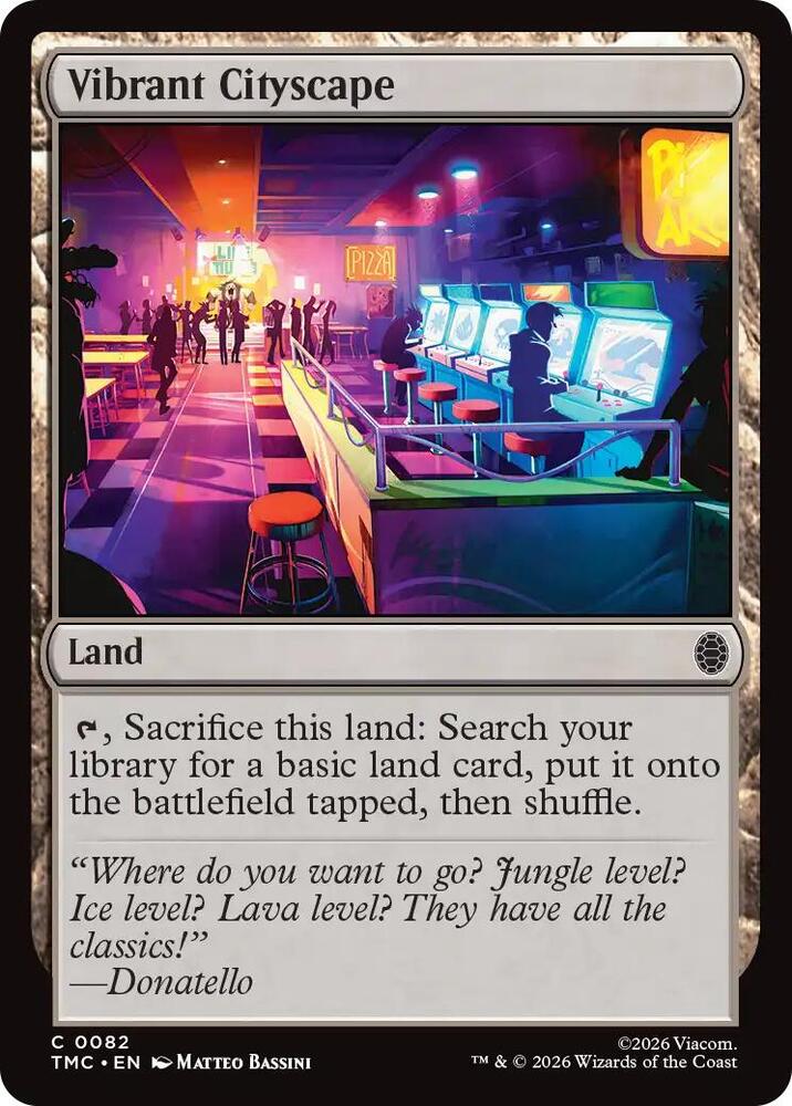 Vibrant Cityscape 82 card from Commander: Teenage Mutant Ninja Turtles