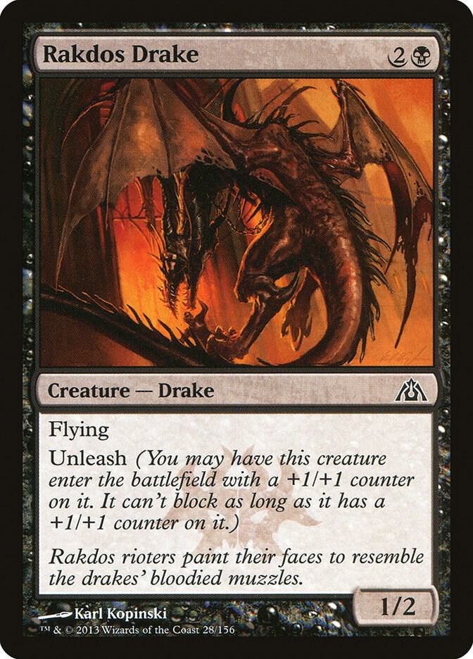 Rakdos Drake 28 card from Dragon's Maze