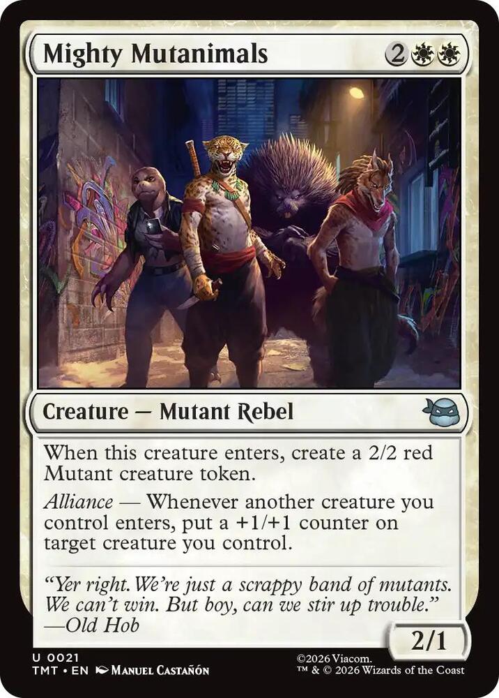 Mighty Mutanimals 21 card from Teenage Mutant Ninja Turtles