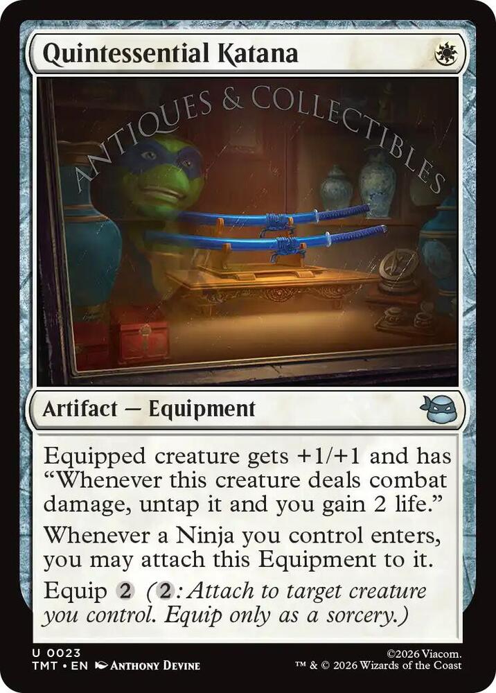 Quintessential Katana 23 card from Teenage Mutant Ninja Turtles