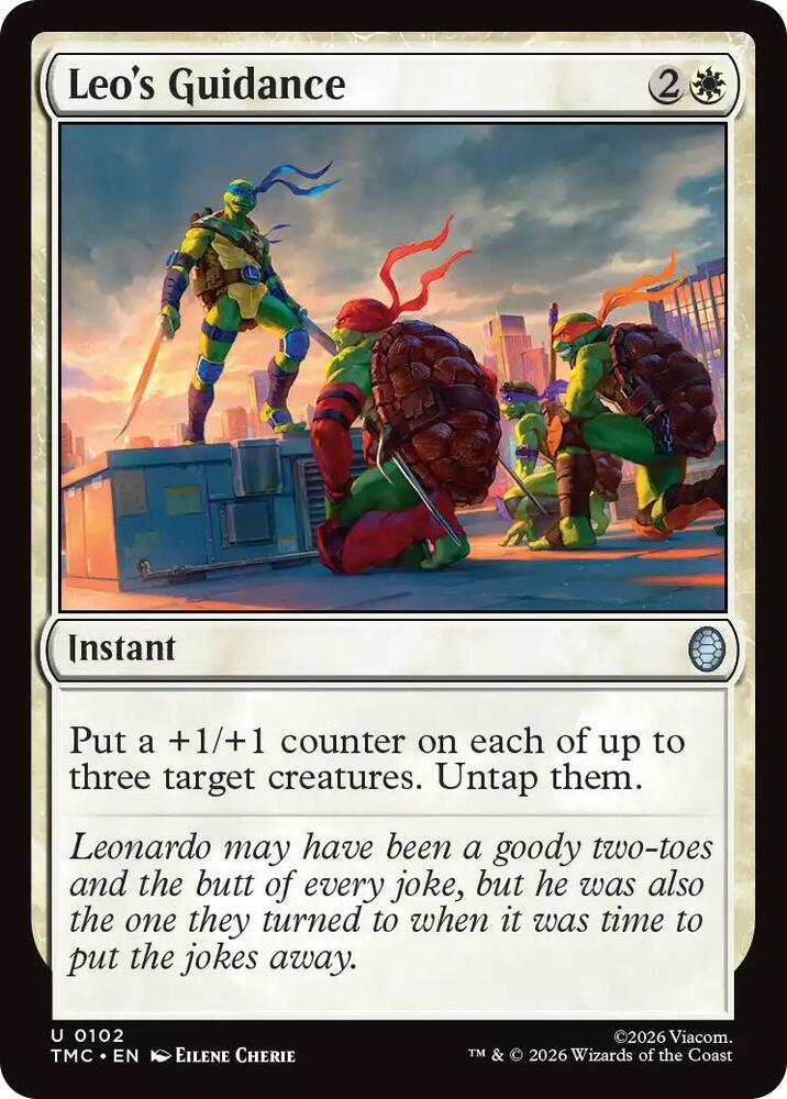 Leo's Guidance 102 card from Commander: Teenage Mutant Ninja Turtles