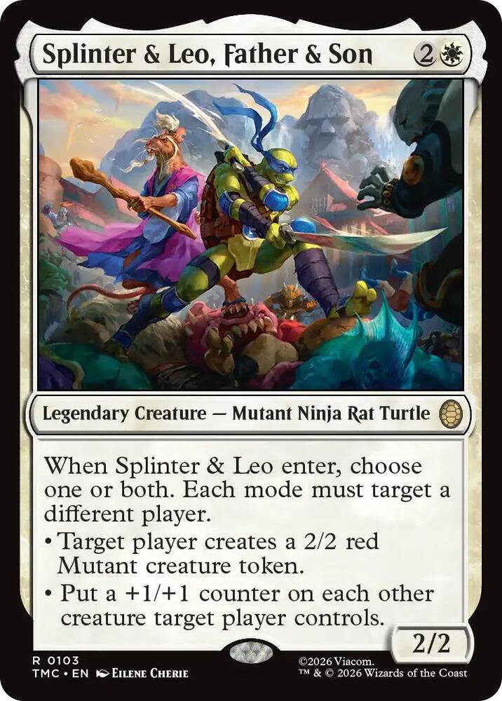 Splinter & Leo, Father & Son 103 card from Commander: Teenage Mutant Ninja Turtles