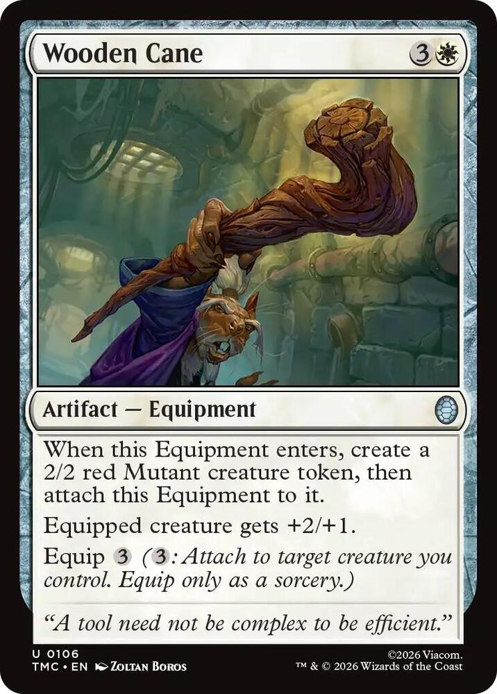 Wooden Cane 106 card from Commander: Teenage Mutant Ninja Turtles