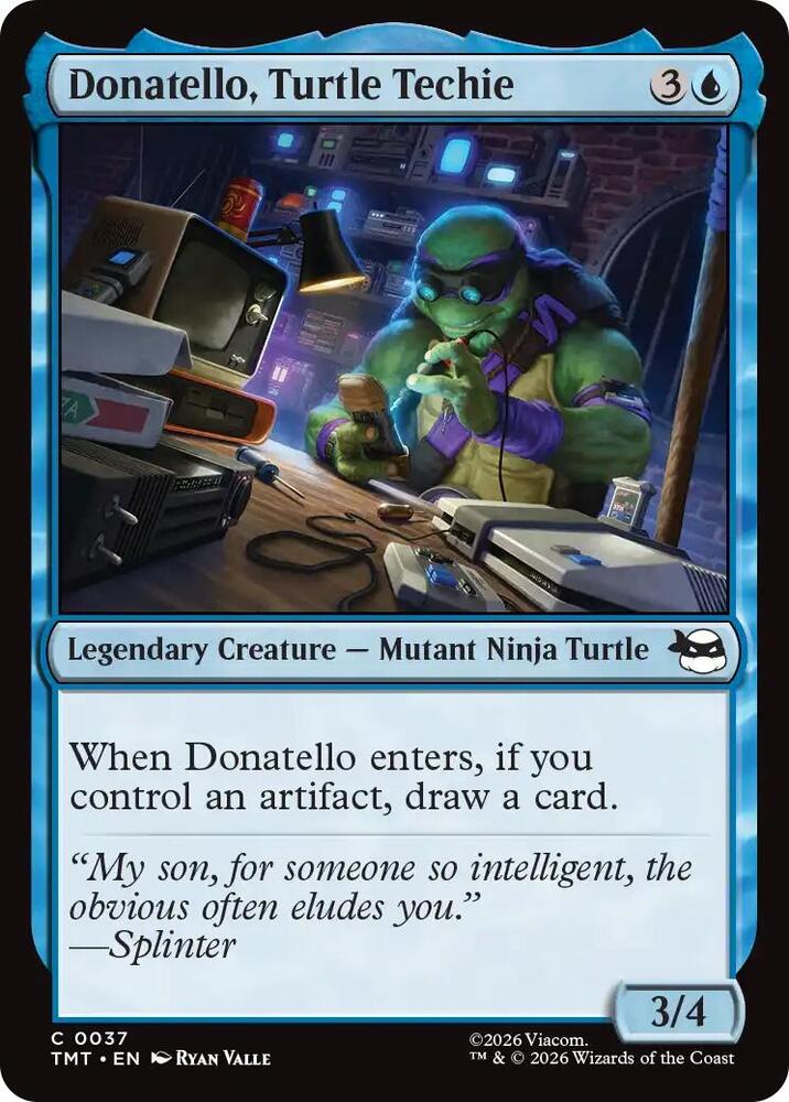 Donatello, Turtle Techie 37 card from Teenage Mutant Ninja Turtles