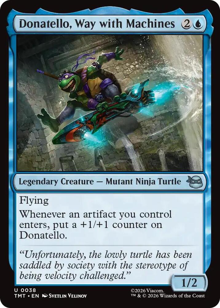 Donatello, Way with Machines 38 card from Teenage Mutant Ninja Turtles