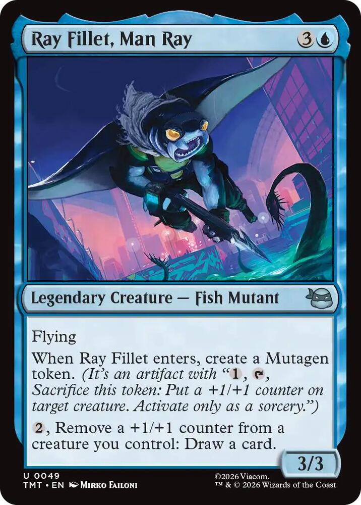 Ray Fillet, Man Ray 49 card from Teenage Mutant Ninja Turtles