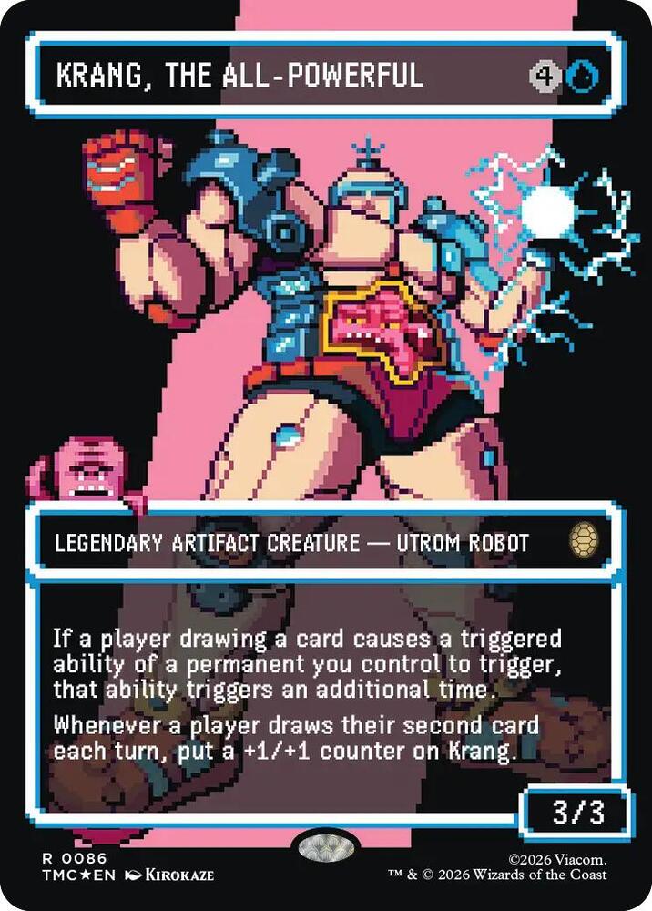 Krang, the All-Powerful (Borderless) (Surge Foil) 86 card from Commander: Teenage Mutant Ninja Turtles