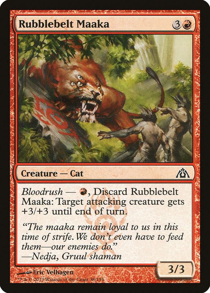 Rubblebelt Maaka 38 card from Dragon's Maze