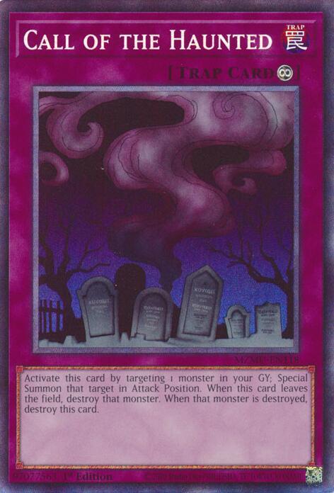 Call of the Haunted (Collector's Rare) MZMU-EN118 card from Maze of Muertos