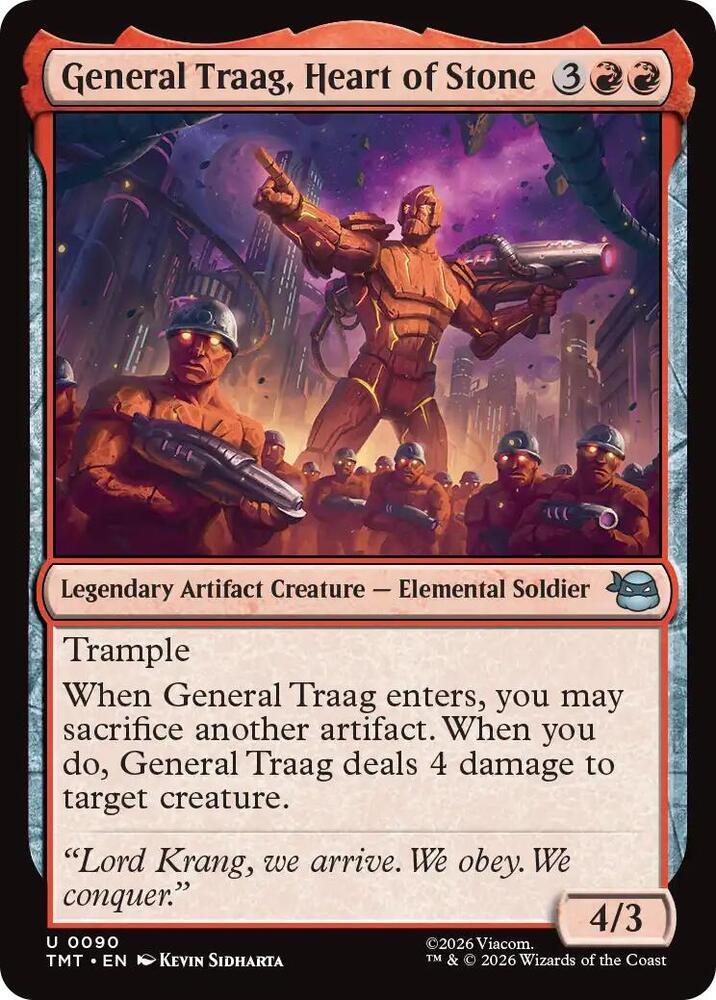 General Traag, Heart of Stone 90 card from Teenage Mutant Ninja Turtles