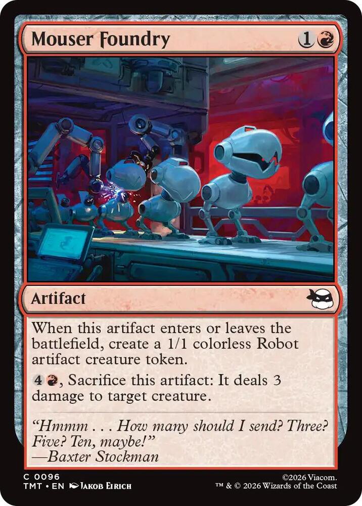 Mouser Foundry 96 card from Teenage Mutant Ninja Turtles