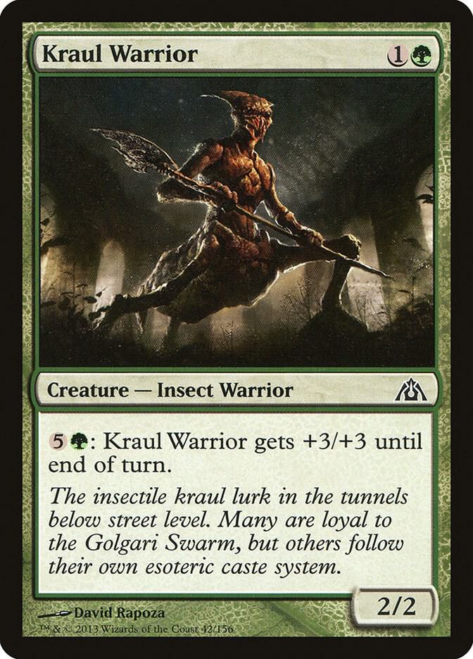 Kraul Warrior 42 card from Dragon's Maze