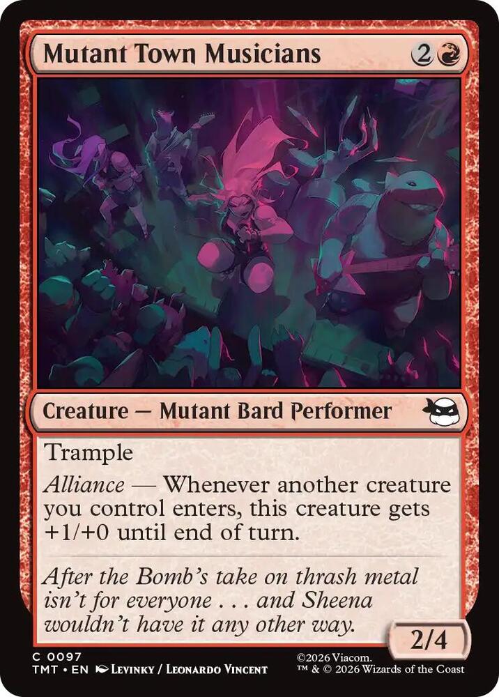 Mutant Town Musicians 97 card from Teenage Mutant Ninja Turtles