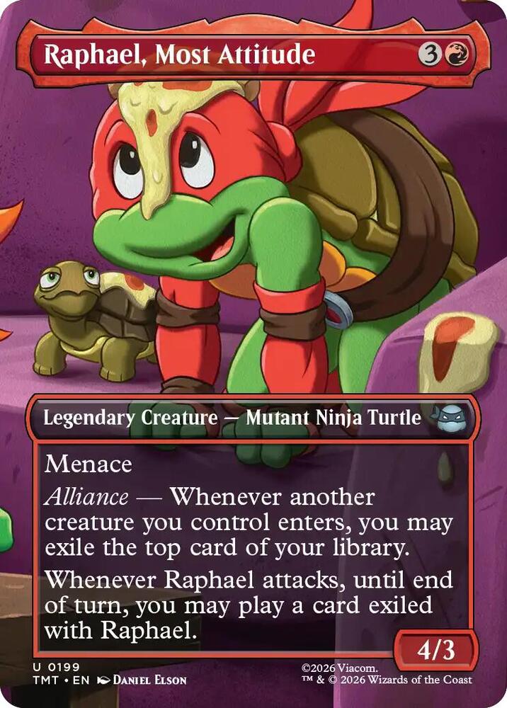 Raphael, Most Attitude (Borderless) 199 card from Teenage Mutant Ninja Turtles