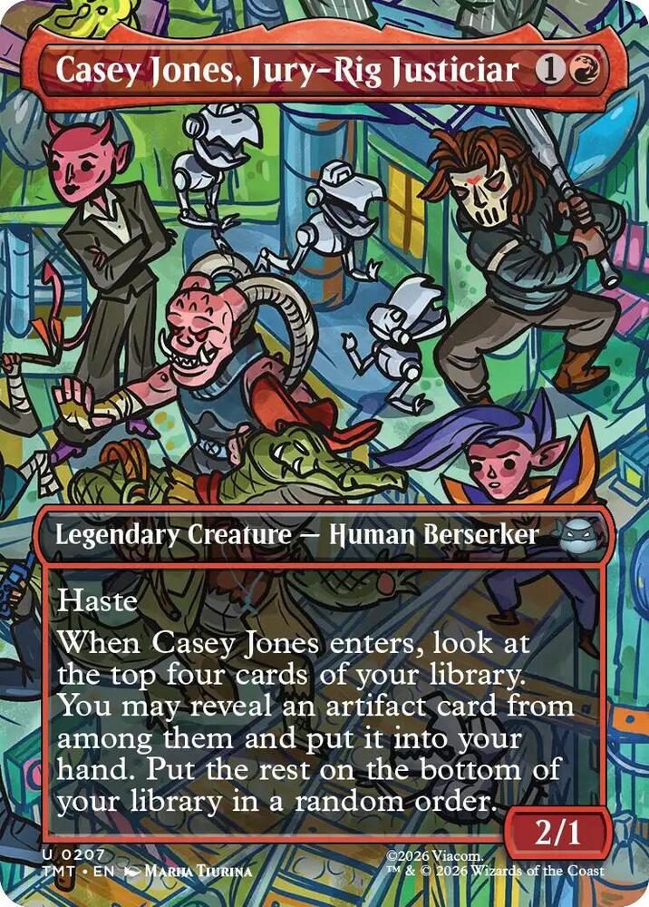 Casey Jones, Jury-Rig Justiciar (Borderless) 207 card from Teenage Mutant Ninja Turtles