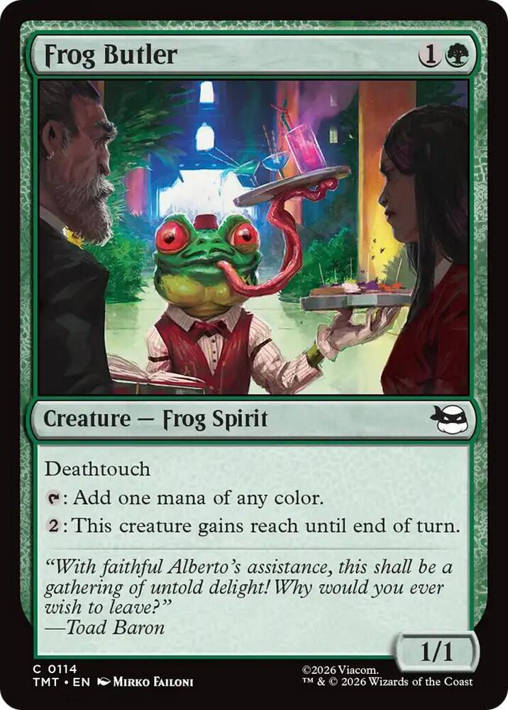 Frog Butler 114 card from Teenage Mutant Ninja Turtles