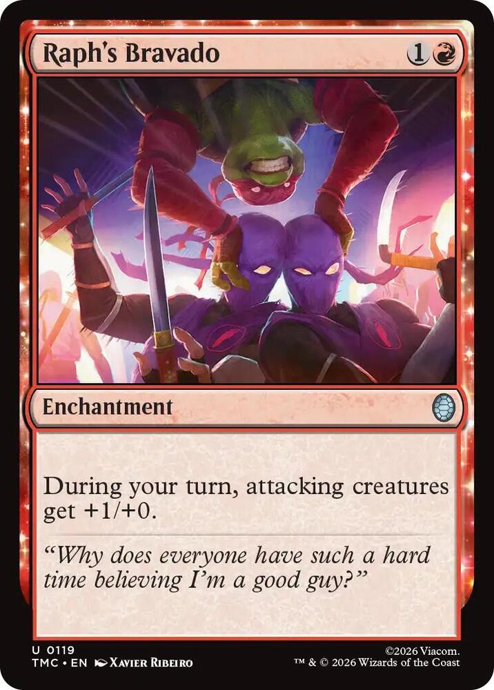 Raph's Bravado 119 card from Commander: Teenage Mutant Ninja Turtles