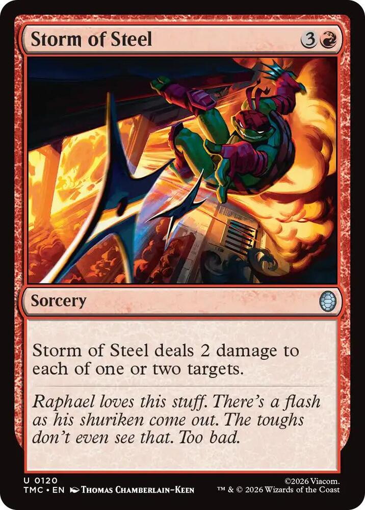 Storm of Steel 120 card from Commander: Teenage Mutant Ninja Turtles