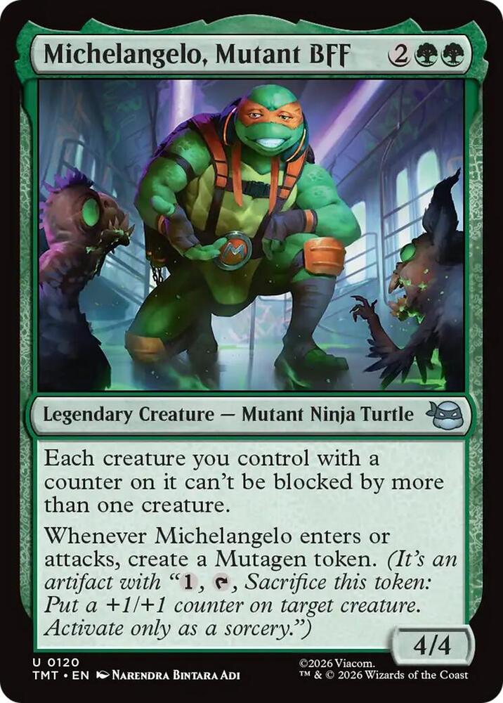 Michelangelo, Mutant BFF 120 card from Teenage Mutant Ninja Turtles