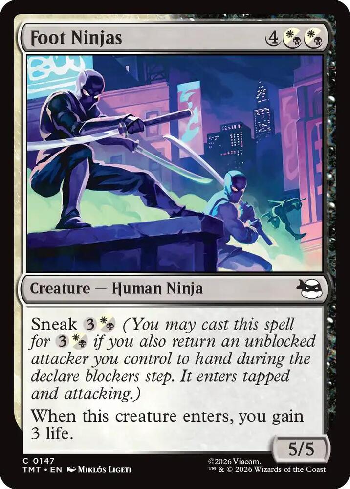 Foot Ninjas 147 card from Teenage Mutant Ninja Turtles