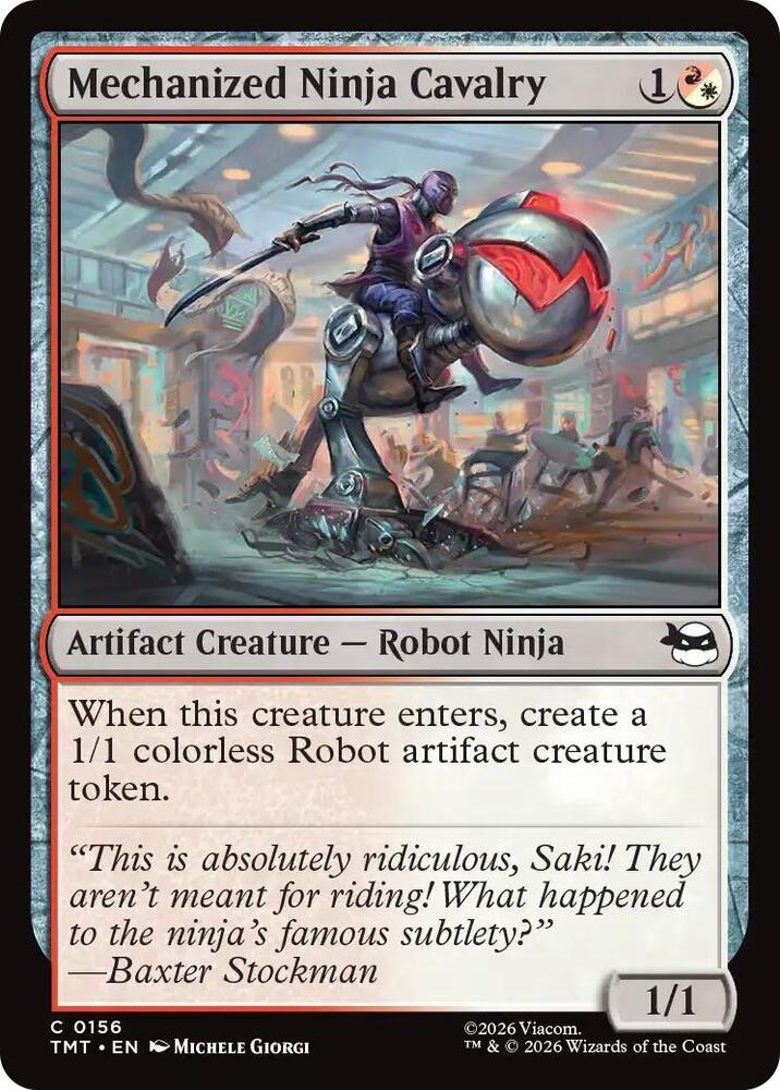 Mechanized Ninja Cavalry 156 card from Teenage Mutant Ninja Turtles