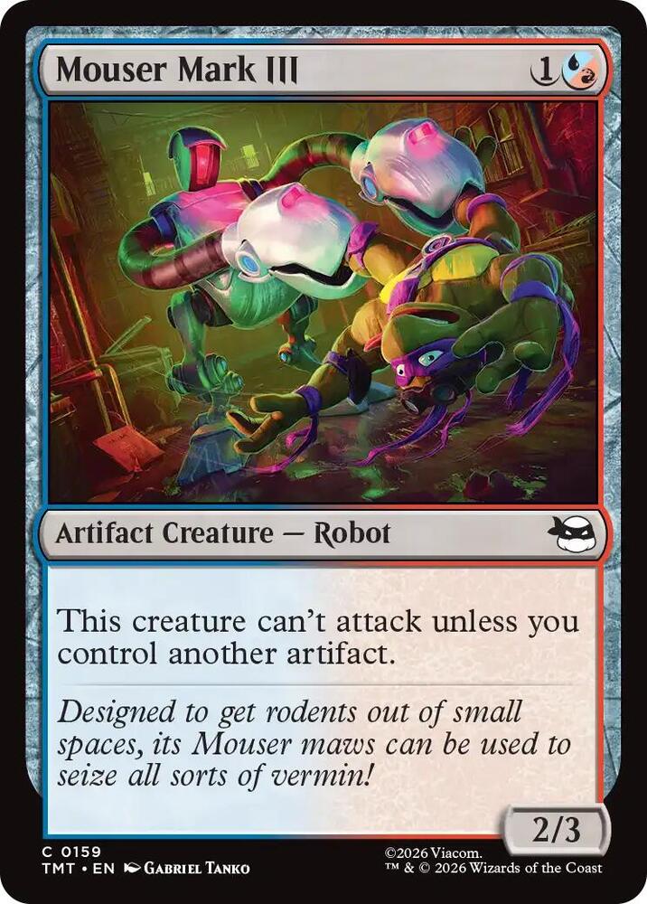 Mouser Mark III 159 card from Teenage Mutant Ninja Turtles