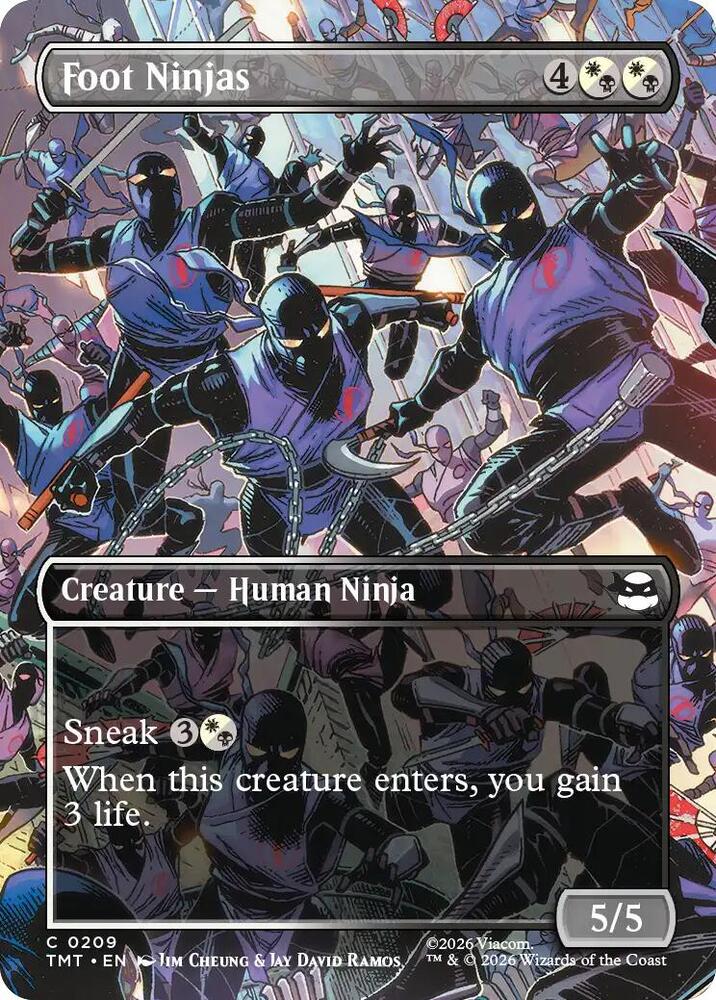 Foot Ninjas (Borderless) 209 card from Teenage Mutant Ninja Turtles