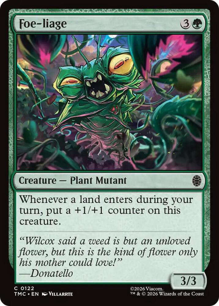 Foe-liage 122 card from Commander: Teenage Mutant Ninja Turtles