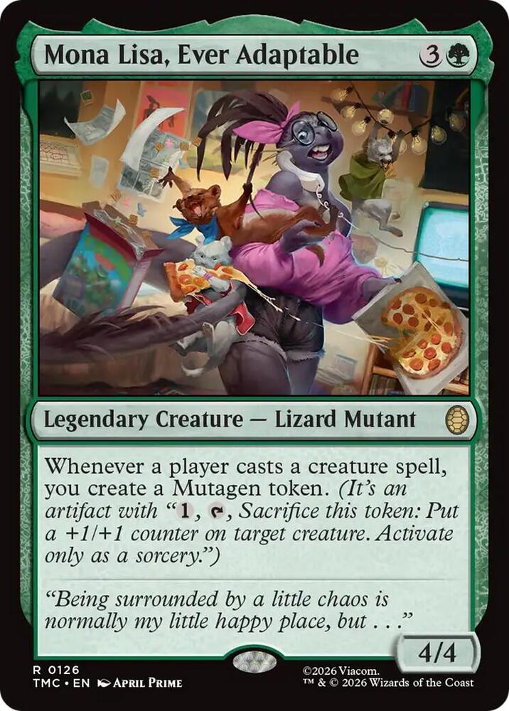 Mona Lisa, Ever Adaptable 126 card from Commander: Teenage Mutant Ninja Turtles