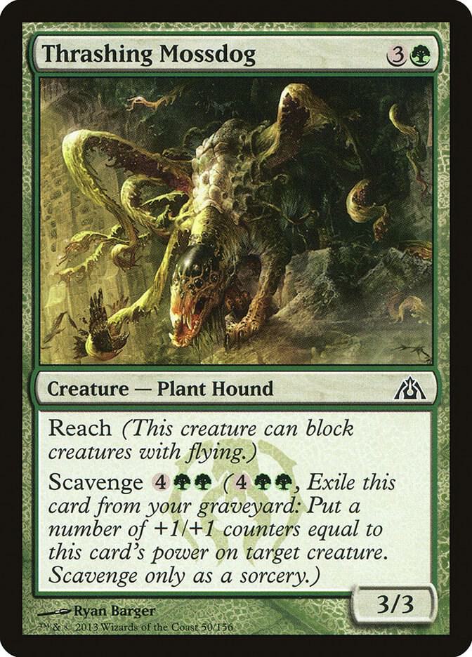 Thrashing Mossdog 50 card from Dragon's Maze